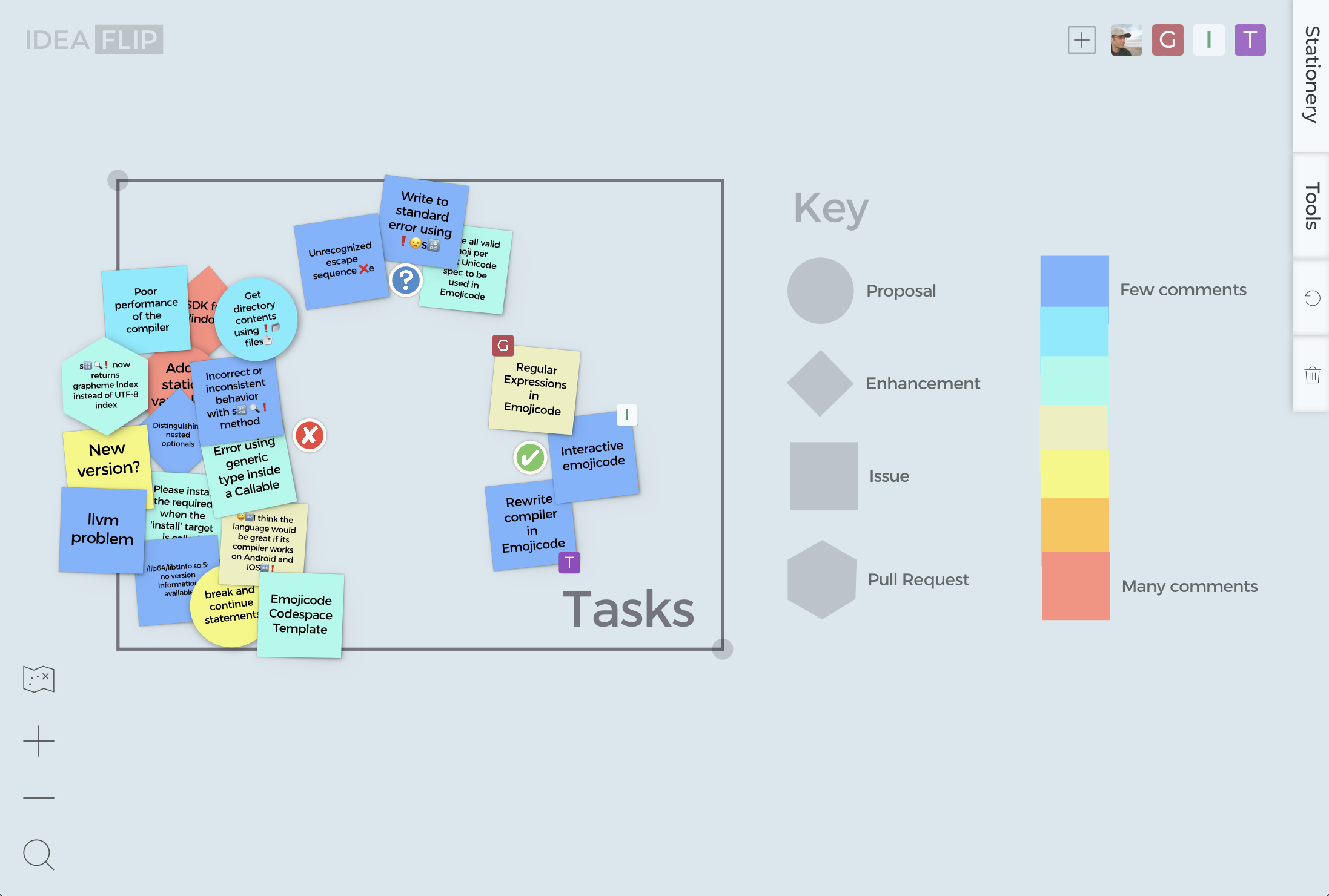 Filter tasks lists and prioritising work made easy with Ideaflip.