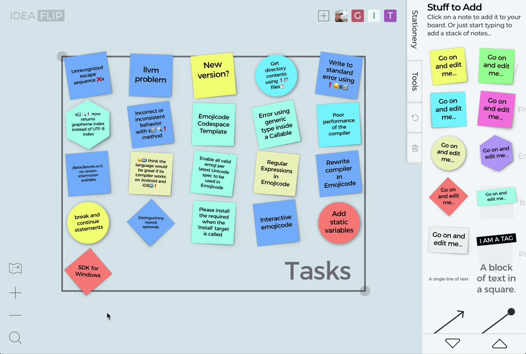 Quickly work out your priorities with Ideaflip's collaborative swipe sort.