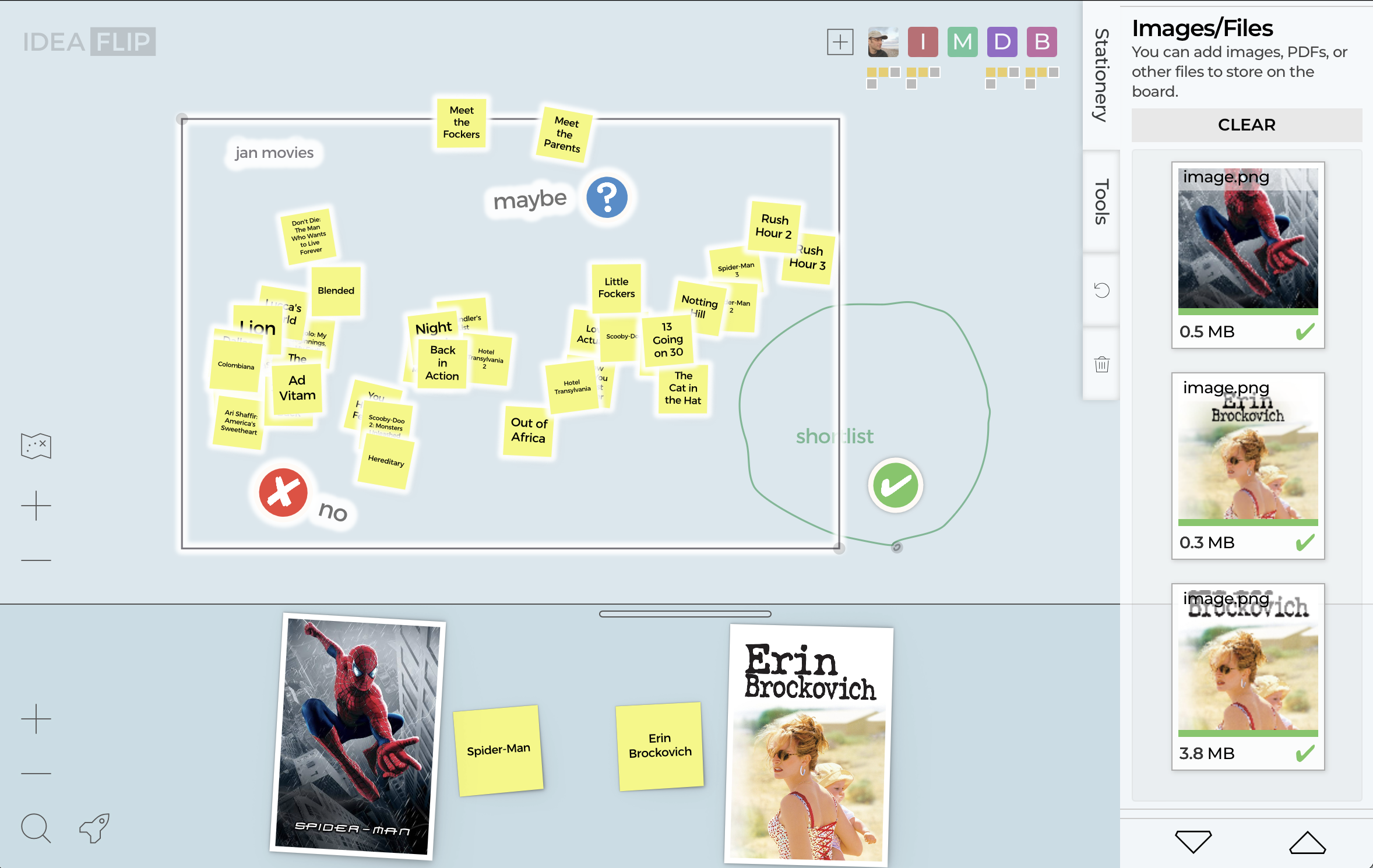 Create a larger group on the board and the tap to select all the notes it contains.